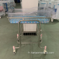 Lit bébé transparent en acier inoxydable pour hôpital